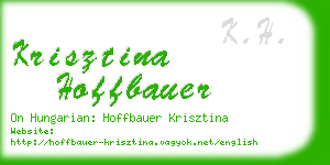 krisztina hoffbauer business card